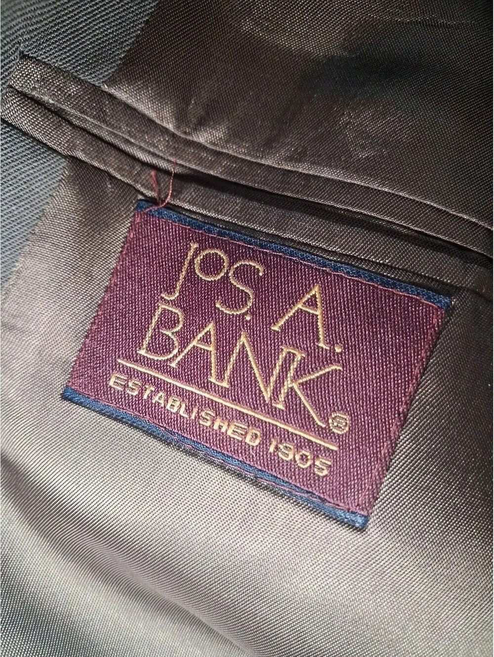 Jos Bank 2 Piece Suit Mens 42L 32x32 Olive Green 100% Wool